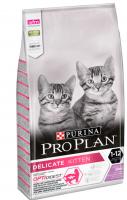 Purina Pro Plan Delicate Kitten Сухой корм для котят с чувствительным пищеварением, индейка, 3 кг