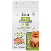 Сухой корм Брит Кеа MINI DOG ADULT.HEALTHY SKIN & SHINY COAT для собак с лососем и индейкой, 1,5 кг