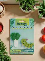 Лакомство для грызунов игрушка Bambini Pets "Гусеница с салатом" из люфы