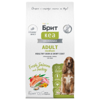 Сухой корм Брит Кеа, DOG ADULT MEDIUM HEALTHY SKIN & SHINY COAT, для собак с лососем и индейкой, 3кг