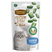 Деревенские лакомства Чистим зубы 30 г подушечки для кошек с кремом из говядины