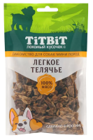 Лакомство Titibit для собак мини пород, легкое телячье 50 г.