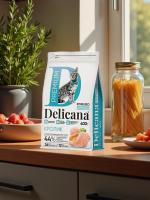 Сухой корм DELICANA для стерилизованных кошек и кастрированных котов с кроликом 0,4кг 