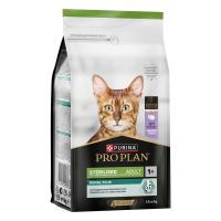Purina PRO PLAN Sterilised Сухой корм для стерилизованных кошек и кастрир. котов, с индейкой,1.5кг