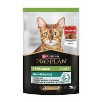Влажный корм PRO PLAN для стерилизованных кошек Говядина, паштет 75г