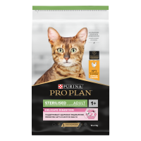 Сухой корм Purina Pro Plan Steril для стерилизованных кошек с чувст. пищеварением - Курица,10кг+2кг
