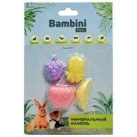 Минеральный камень для грызунов "Фрукты". 4 шт. Bambini Pets