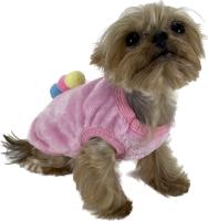 Свитер флисовый розовый с мороженным XL