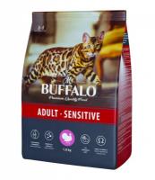 Mr.Buffalo Adult Sensitive сухой корм для кошек с индейкой 1.8 кг