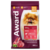 Сухой корм AWARD для собак мелких и мини пород с ягненком и индейкой сдобавл. брокколи и брусн. 800г