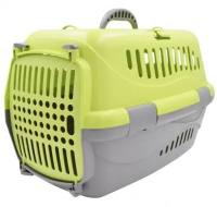 Переноска для животных "Турне" L с пласт. дверцей 54,5*36*34 см зеленая 18213
