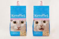 Котоффей Наполнитель д/кошечек древесный 18л