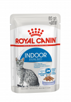 Royal Canin Indoor Sterilised Консервированный корм для домашних кошек, желе, 85 г