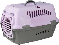 Переноска для животных "Турне" M с пласт.дверцей 48*32*32 см фиолетовая, 16212