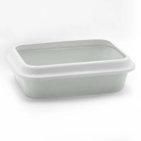 111513 Туалет LEADER для кошек с рамкой 46*34,5*14 см светло-зеленый