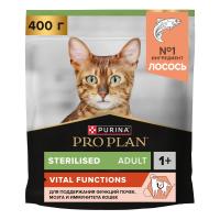 Purina PRO PLAN Sterilised OptiSenses Сухой корм для стерилизованных кошек с лососем, 400 г