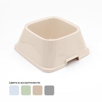 Миска квадратная для собак 2,0 л пластмассовая