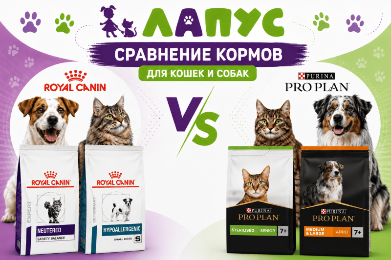 Что лучше: Pro Plan или Royal Canin — сравнение кормов для кошек и собак
