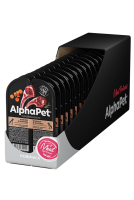 ALPHAPET SUPERPREMIUM   влажный корм для щенков, берем. и корм. собак ягненок и морковь 100гр