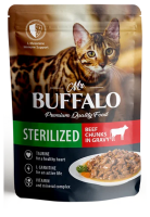 Влажный корм Mr. Buffalo sterilized для кошек Говядина в соусе 12*85г