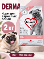 Сухой корм для собак с гиперчувствительной кожей GF DERMA, Лосось 2 кг 1st CHOICE