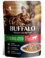 Влажный корм Mr.Buffalo (Баффало) для стерилизованных кошек Говядина в соусе 85г