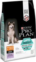 PRO PLAN OPTIDIGEST Grain Free Сухой беззерновой корм для взрослых собак средних пород с чувствительным пищеварением, с индейкой 7 кг