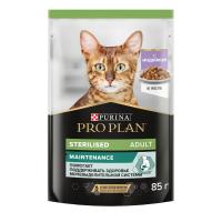 Purina PRO PLAN Sterilised Консервированный корм для стерилизованных кошек, индейка в желе, 85 г