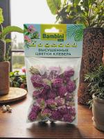 Лакомство Bambini Pets высушенные цветы клевера для грызунов и кроликов, 10 г. 