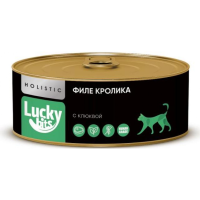 Консервы для кошек Lucky bits мясо кролика с клюквой, 100 г