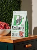 Сухой корм DELICANA  для стерилизованных кошек и кастрированных котов с ягненком 0,4 кг