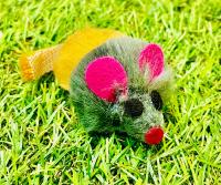 Beeztees 440420 Игрушка д/кошек "Мышь-погремушка" меховая 5см