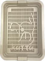 111101 Туалет КИТТИ для кошки с сеткой малый 32,5*23,5*5 см бежевый