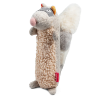 Игрушка мягкая для собак GiGwi PLUSH FRIENDZ "Енот с пищалкой", 120мм