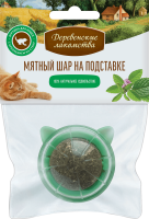 Деревенские лакомства 26 г игрушка для кошек мятный шар на подставке