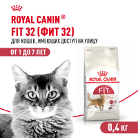Royal Canin Fit 32 Сухой корм для взрослых кошек с нормальной активностью, 400 г
