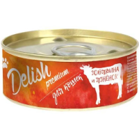 Влажный корм Delish premium  для кошек говядина и ягнёнок 100 гр