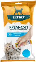 Лакомство Титбит для кошек крем-суп с кусочками Лосося 4шт*10г