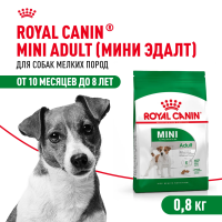 Сухой корм Royal Canin Mini Adult для взрослых собак малых пород 500+300 г.