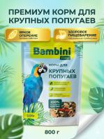 Корм Bambini Pets для крупных попугаев, 800 г 
