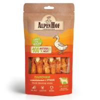 АльпенХоф A531 Лакомство для средних и крупных собак Жевательные палочки с уткой 80г