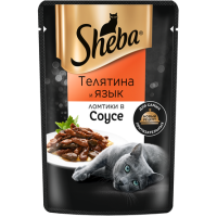 Влажный корм Sheba для кошек телятина-язык 28х75гр