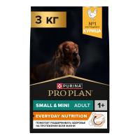Purina Pro Plan Dog Small & Mini Adult Сухой корм для взрослых собак мелких и карликовых пород, курица и рис, 3 кг