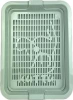 111103 Туалет КИТТИ для кошки с сеткой малый 32,5*23,5*5 см светло-зеленый