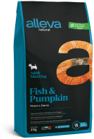 Корм для взрослых собак Аллева Натурал с рыбой и тыквой. Мини 2 кг