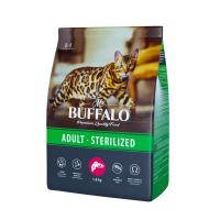 Mr.Buffalo Adult Sterilized Сухой корм для стерилизованных кошек, лосось 1.8 кг
