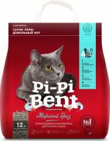 Pi-Pi Bent 01035 Морской бриз Наполнитель комкующийся 5 кг (крафт пакет)