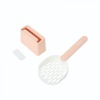 Совок Mpets для кошачьего туалета с подставкой бежевый, 12.5 x 5.5 x 26.5 см