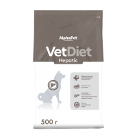 Сухой ветеринарный корм Alpha Pet Hepatic для взрослых собак при заболевании печени 500 гр