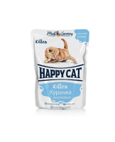 Happy Cat Консервированный корм для котят, курочка с морковью, соус, 100 г
